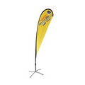 Small Teardrop Feather Flag 7.2' w/ Single-Sided Graphic